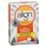 Align Probiotic Supplement Chewable Tablets Banana Strawberry 24 Each by Align