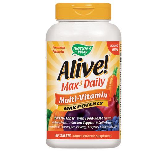 Alive Multi-Vitamin no Iron 180 Tabs by Nature's Way