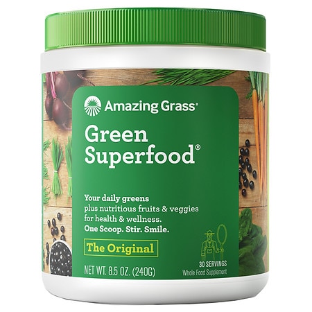 Amazing Grass Green SuperFood All Natural Drink Powder Original - 8.5 oz