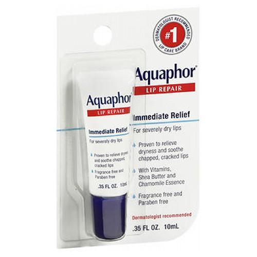 Aquaphor Lip Repair Ointment Tube Immediate Relief 0.35 oz by Aquaphor