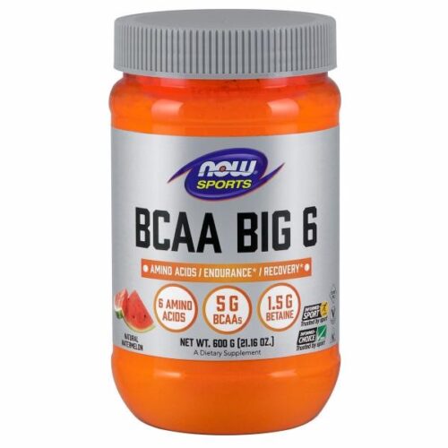 BCAA Big 6 Watermelon Flavor 600 Grams by Now Foods