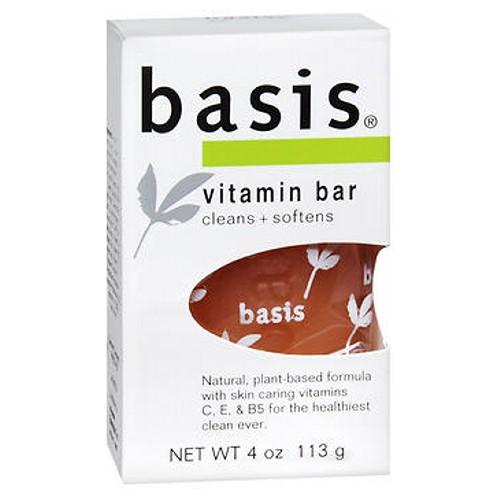 Basis Vitamin Bar Soap Cleans Plus Softens 4 oz by Basis
