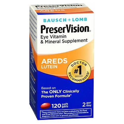 Bausch And Lomb Preservision Eye Vitamin And Mineral Supplements Lutein Softgels 120 sgels by Bausch And Lomb