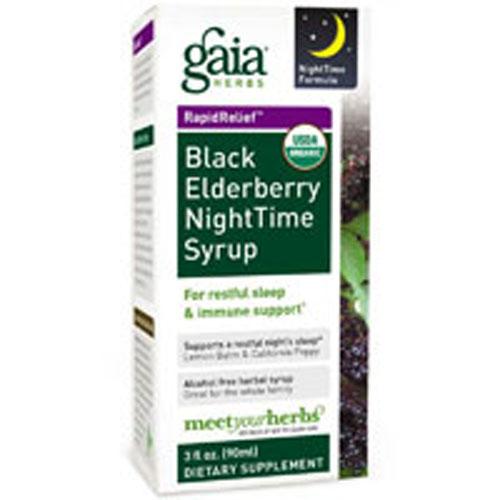Black Elderberry NightTime Syrup 5.4 oz by Gaia Herbs