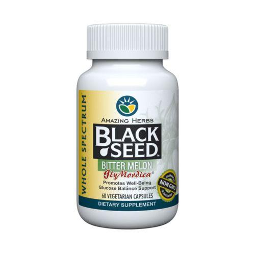 Black Seed with GlyMordica Bitter Melon 60 Caps by Amazing Herbs