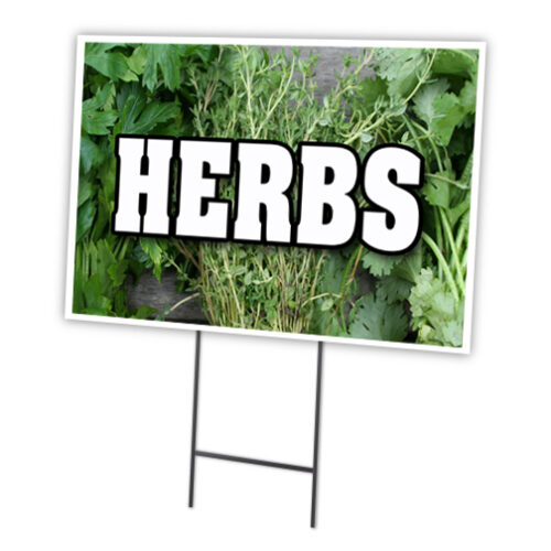 C-1216-DS-Herbs 12 x 16 in. Herbs Yard Sign & Stake