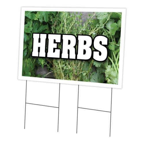 C-2436 Herbs 24 x 36 in. Yard Sign & Stake - Herbs