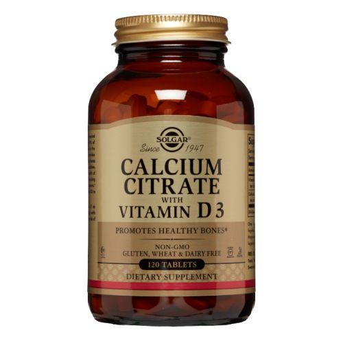 Calcium Citrate with Vitamin D3 Tablets 120 Tabs by Solgar