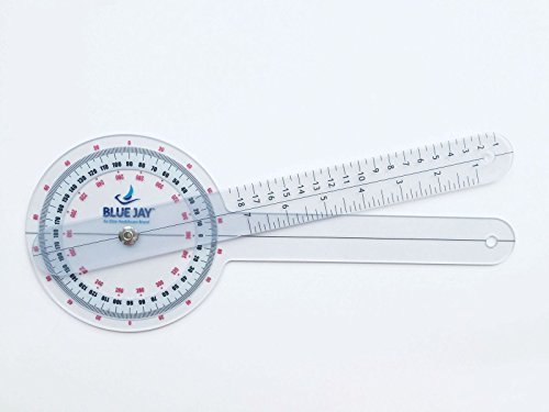 CompleteMedical BJ225117 360 deg 12 in. Take A Range Check Plastic Goniometer
