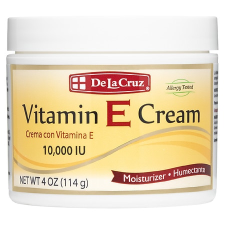 De La Cruz Vitamin E Cream 10,000 IU Moisturizer for Face and Neck - 4.0 oz