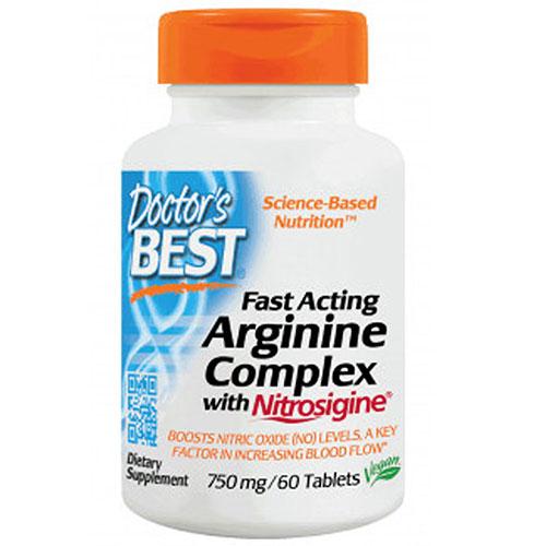 Fast Acting Arginine Complex with Nitrosigine 60 Tabs by Doctors Best