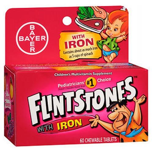Flintstones Childrens Multivitamin Supplement With Iron Chewable Tablets 60 each by Flintstones