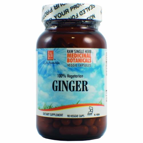 Ginger Raw Herb 90 Veg Caps by L. A .Naturals