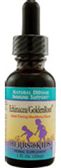 Herbs for Kids Immune Support Formula Alcohol-Free Echinacea/Goldenroot Blackberry Flavored. 1 fl. oz. 41229