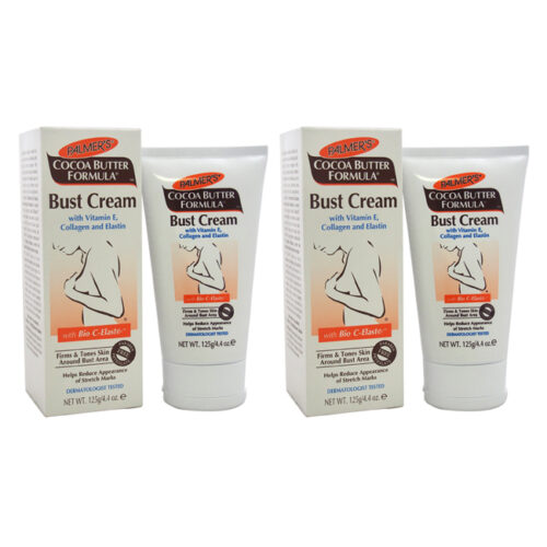 K0000424 4.4 oz Cocoa Butter Formula Bust Cream with Vitamin E Collagen & Elastin for Unisex Pack of 2