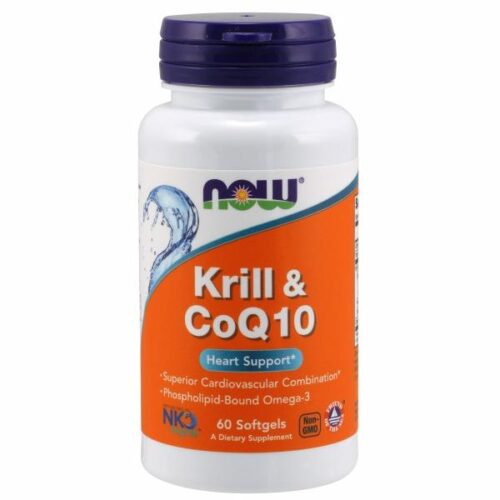 Krill Oil & Coq10 Heart Support 60 Soft Gels by Now Foods