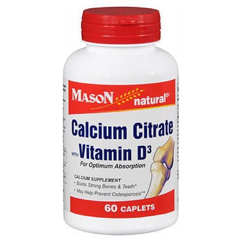 Mason Calcium Citrate Caplets With Vitamin D 60 tabs by Mason