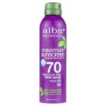 Maximum Sunscreen Clear Spray Broad Spectrum SPF70 6 Oz by Alba Botanica