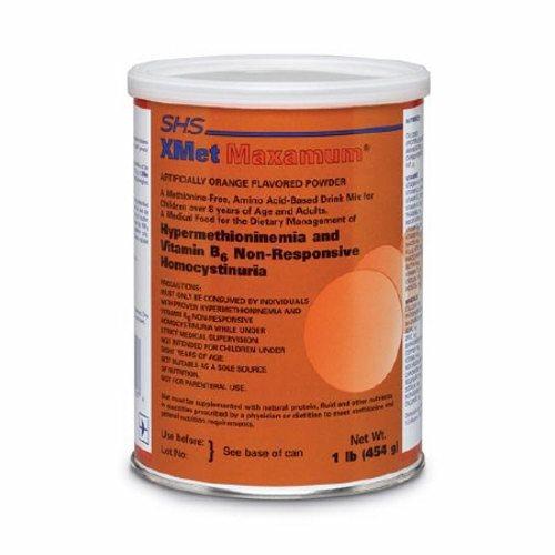 Metabolic Oral Supplement XMet Maxamum Orange Flavor 454 Gram Can Powder - Case of 6 by Nutricia North America