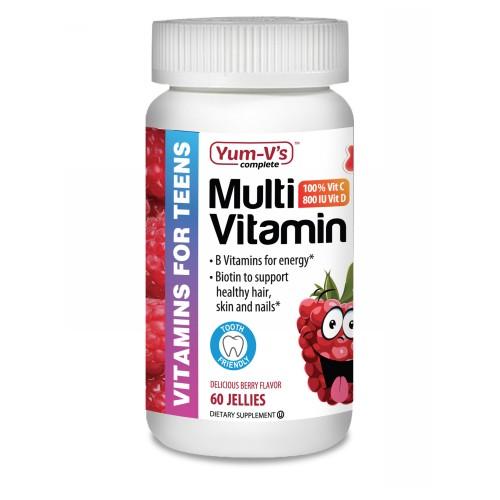 Multi Vitamins for Teens Raspberry 60 Count by Dulce Probiotics