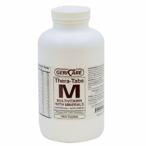 Multivitamin Supplement with Minerals GeriCare Caplet 1000 per Bottle 1000 Caplets by McKesson