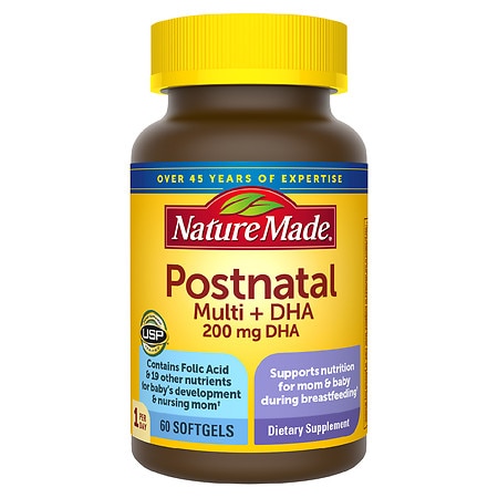 Nature Made Postnatal Multivitamin + DHA 200 mg - 60.0 ea
