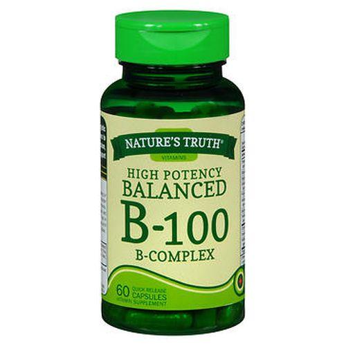 Natures Truth High Potency Balanced B100 B Complex Quick Release Capsules 60 Caps by Natures Truth