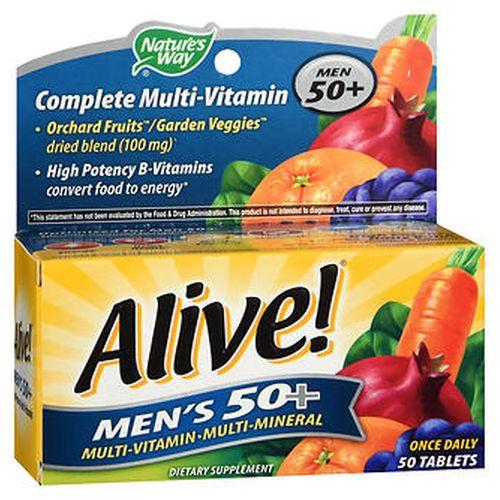 Natures Way Alive! Mens 50+ MultiVitamin MultiMineral Tablets 50 Tabs by Natures Way