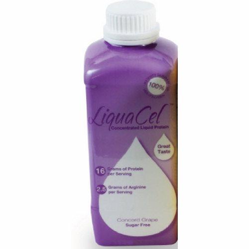 Oral Protein Supplement LiquaCel Grape Flavor 32 oz. Container Bottle Ready to Use Case of 6 by Global Health Products