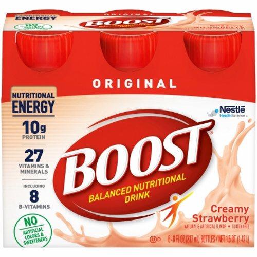 Oral Supplement Boost Original Creamy Strawberry Flavor 8 oz. Container Bottle Ready to Use Case of 24 by Nestle Healthcare Nutrition