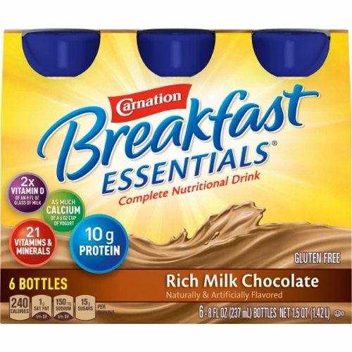 Oral Supplement Carnation Breakfast Essentials Rich Milk Chocolate Flavor 8 oz. Container Bottle R Case of 24 by Nestle Healthcare Nutrition