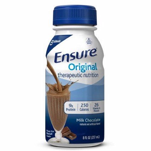 Oral Supplement Ensure Original Chocolate Flavor 8 oz. Container Bottle Ready to Use Case of 24 by Abbott Nutrition