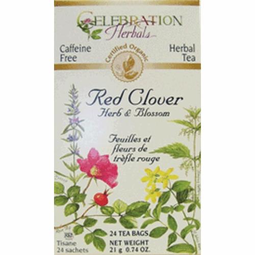 Organic Red Clover Herb & Flower Tea 24 Bags by Celebration Herbals