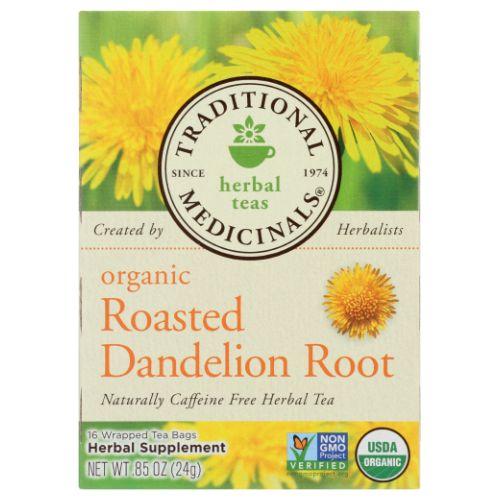 Organic Roasted Dandelion Root Tea 16 Bags by Traditional Medicinals Teas