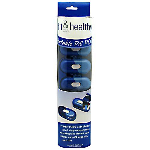 Portable Pill Organizer Pod Containers 1 Count by Fit & Fresh