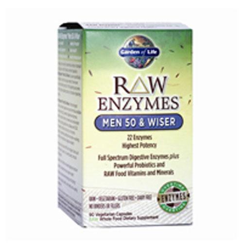 RAW Enzymes Men 50 & Wiser 90 caps by Garden of Life
