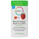 Rainbow Light Berry D-Licious Vitamin D3 2,500 IU Gummies Raspberry - 50.0 ea