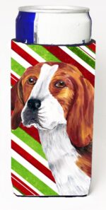SC9329MUK Beagle Candy Cane Holiday Christmas Michelob Ultra bottle sleeves For Slim Cans - 12 oz.