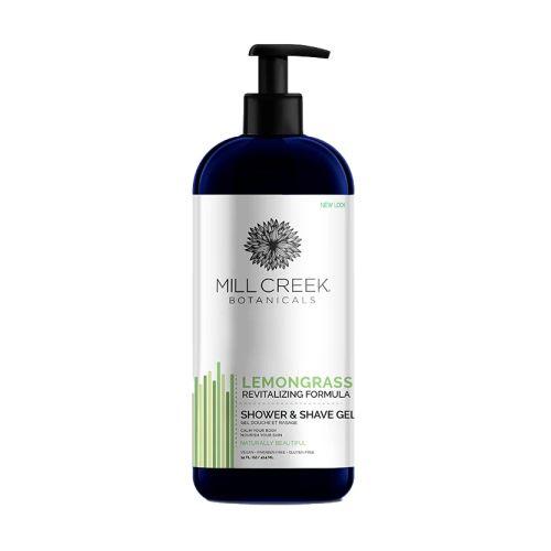 Shower & Shave Gel Lemongrass 14 Oz by Mill Creek Botanicals
