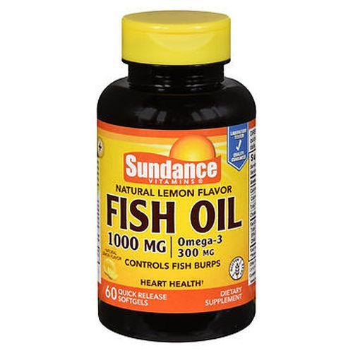 Sundance Vitamins Fish Oil Softgels Natural Lemon Flavor 60 Tabs by Sundance