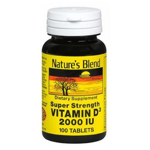 Super Strength Vitamin D3 100 Tabs by Natures Blend