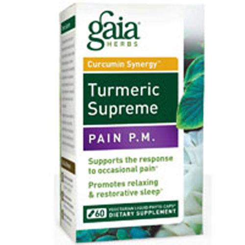 Turmeric Supreme Pain P.M. 60 Caps by Gaia Herbs