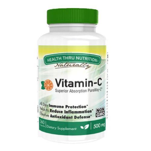 Vitamin C 500 mg Pureway C 60 Vegi Caps by Health Thru Nutrition
