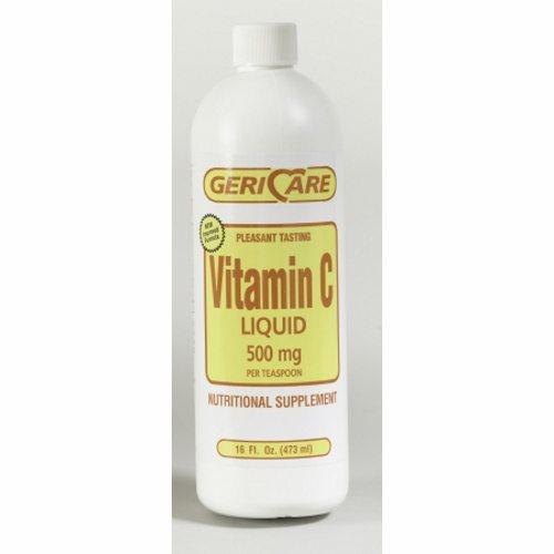 Vitamin C Supplement GeriCare Ascorbic Acid 500 mg Strength Liquid 16 oz. 16 Oz by McKesson