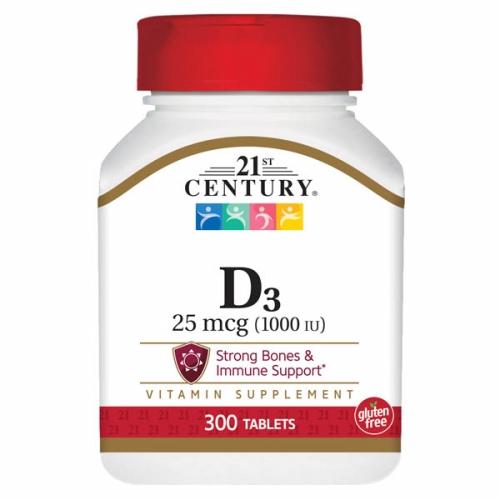 Vitamin D 1000 IU 300 Tabs by 21st Century