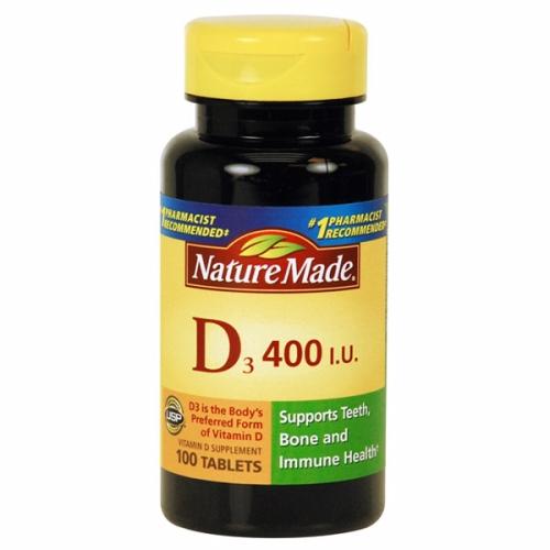 Vitamin D3 400IU 100 Tabs by Nature Made