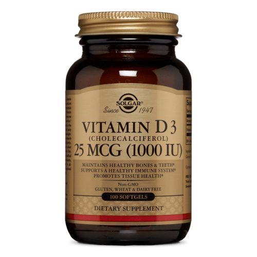 Vitamin D3 (Cholecalciferol) 100 S Gels by Solgar