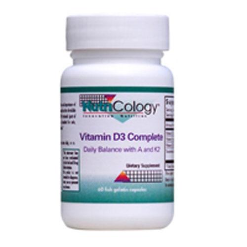 Vitamin D3 Complete Daily Balance with A and K2 60 caps by Nutricology/ Allergy Research Group