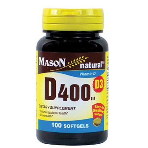 Vitamin D400 100 Softgels by Mason