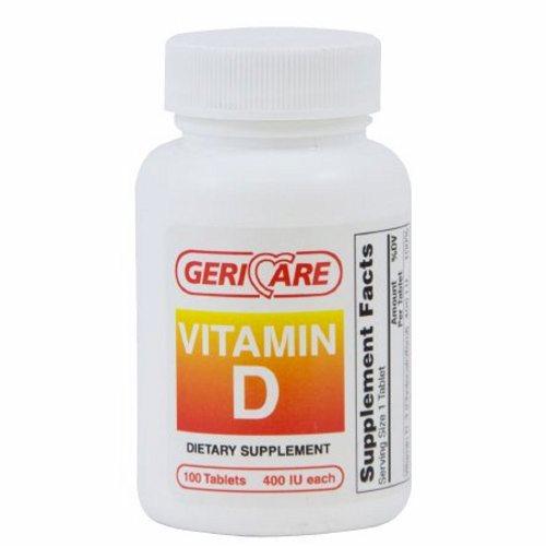 Vitamin Supplement GeriCare Vitamin D 400 IU Strength Tablet 100 per Bottle 100 Tabs by McKesson